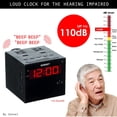 thumbnail image 5 of Sonnet Estación de carga de reloj despertador, radio AM FM, puertos de carga USB duales, salidas de CA duales, reloj despertador muy ruidoso para personas que duermen mucho y personas con discapacidad, 5 of 5