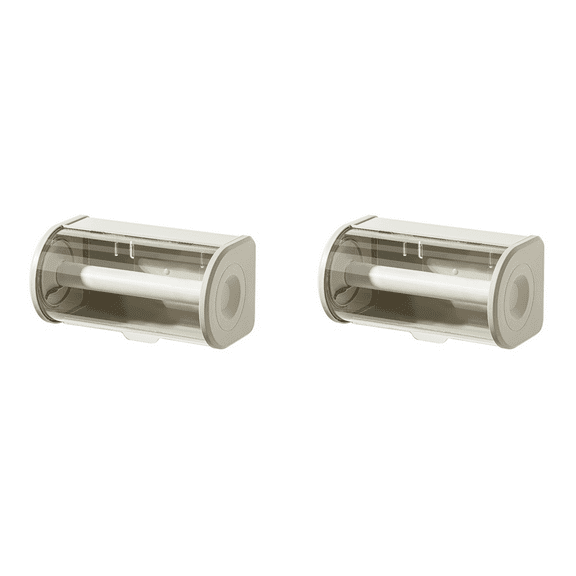 2X Paper Towel Organizer Large Roll Wall Mount Holder with Clear Dustproof Cover Modern Tissue Dispenser Storage A