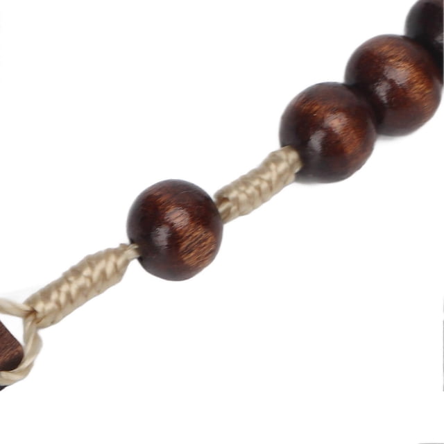 Wooden Rosary Universal Wooden Hand Made Cross Prayer Rosary Beads for Catholic Christianity