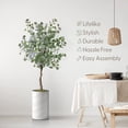 thumbnail image 3 of Artificial Tree in Modern Swirl Pattern Planter, Fake Eucalyptus Silk Tree for Indoor and Outdoor Home Decoration - 57" Overall Tall (Plant Pot Plus Tree), 3 of 5