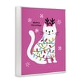 thumbnail image 3 of Stupell Industries Meowy Christmas Cat Pun Animals Painting White Framed Art Print Wall Art, 24 x 30, 3 of 8