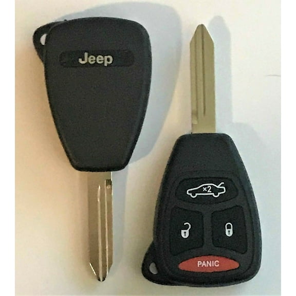 Jeep 2005-07 4 Button Remote Head Key Kobdt04a Kob VLS.