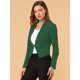 thumbnail image 4 of Día de San Patricio Chaqueta Corta Casual De Negocios De Oficina De Trabajo Sin Cuello Para Mujer Verde oscuro M, 4 of 6