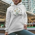 thumbnail image 2 of Daisy Is Innocence, Childhood, Chastity, Virtue, Youth, Purity & Love Art Merch Gift, White Hooded Sweatshirt or Hoodie, Small, 2 of 5