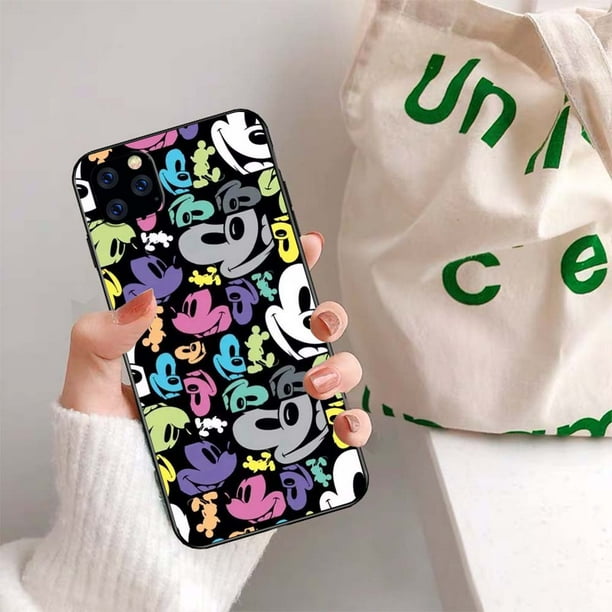Compatible Con iPhone 11 13 Pro Max mini Funda De Silicona TPU SY31 Mickey Mouse