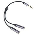 thumbnail image 2 of Bearachild Cable de extensión macho a hembra de 6,35mm a 2 de 6,5mm, conector de transmisión Digital para pareja, Cable mezclador de ordenador, Cables de audio/vídeo, 2 of 6