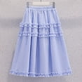 thumbnail image 7 of WhouRiu Girls Solid Color Pleated Skirts Summer Cute Elastic Waist A Line Skirt Kids Comfortable Versatile Everyday Casual Wear,10-11 Years, 7 of 7