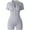 Gray, variant on YTDSCS Jumpsuits for Womens Yoga V-Neck Bodysuit Ribbed Workout Onesies Women's Sport Stretch Romper for Summer S-XL