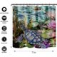 thumbnail image 3 of NEWSUYAA - Juego de cortina de ducha con diseño de tortuga marina para baño, color azul verdoso, con algas submarinas, impermeable, con ganchos, accesorios, 71" de largo, decoración de baño con, 3 of 6