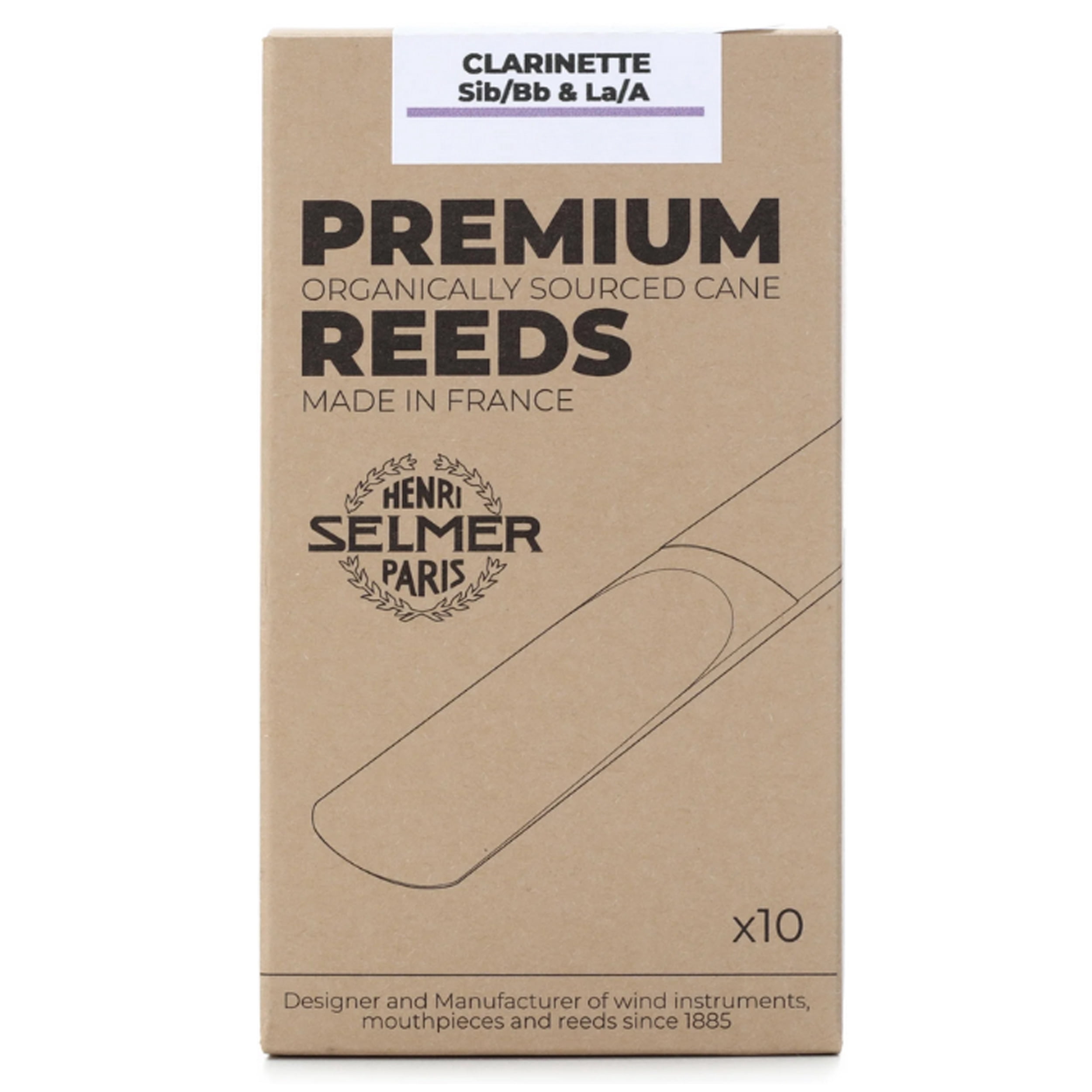 Selmer Paris Bb Clarinet Reed Box of 10 Size