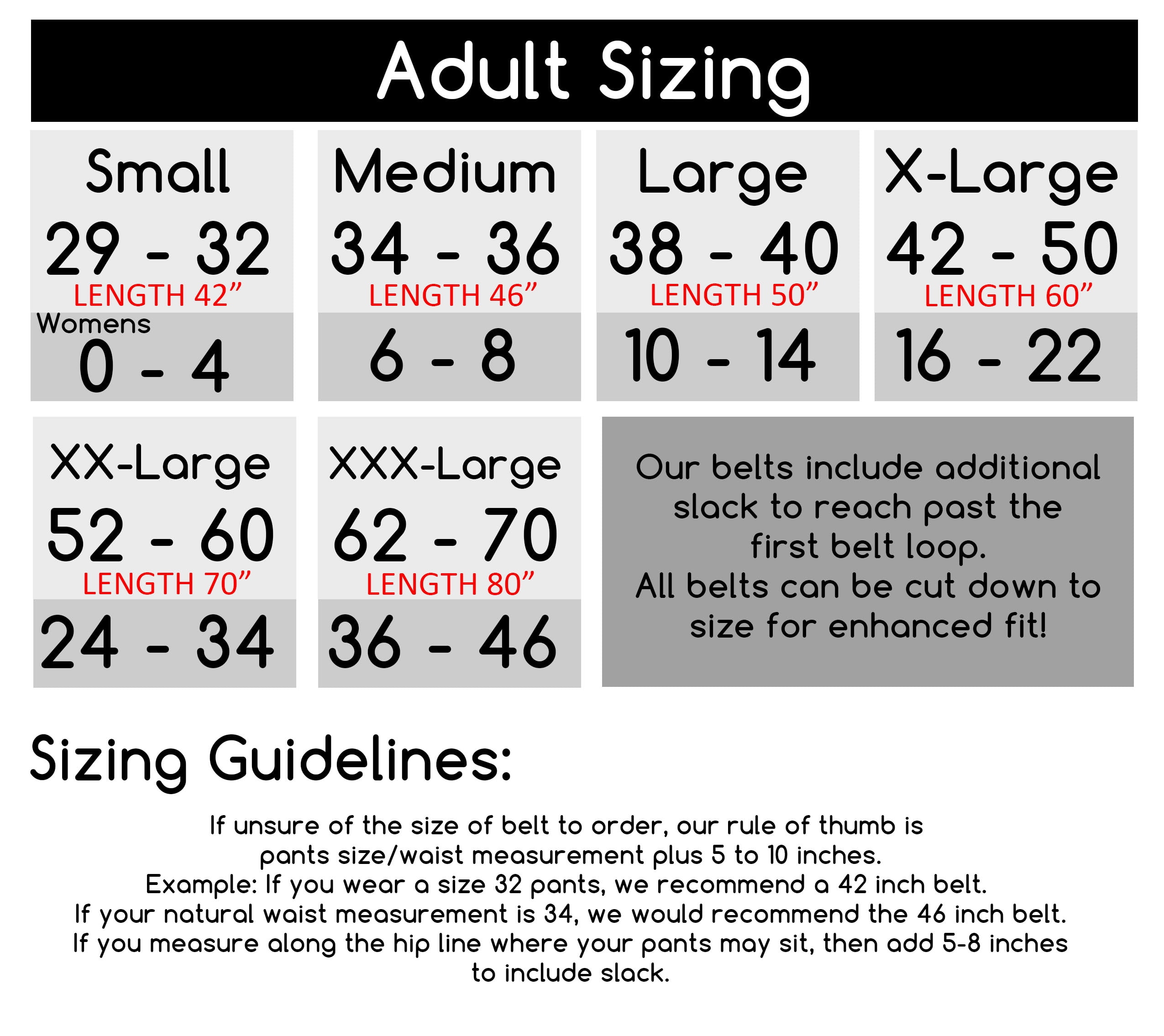 pants sizes waist then length