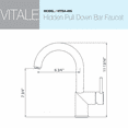 thumbnail image 6 of Houzer VITBA-660-OB 11.8125" Faucet Hole Brass Oil Rubbed Bronze Vitale Bar Faucet, 6 of 9