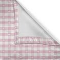 thumbnail image 4 of Ambesonne Checkered Valance Pack of 2, Romantic, 54"X18", Pale Pink White, 4 of 5