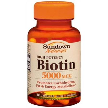 Sundown 5000 mcg Biotine Capsules 60 capsules (Lot de 6)