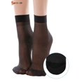 thumbnail image 2 of Spencer 10 Pairs Women's Ankle High Sheer Nylon Socks Soft Tight Hosiery Silky Short Stocking "Black", 2 of 6