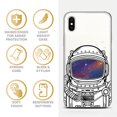 thumbnail image 4 of Case Yard iPhone-X Case Clear Soft & Flexible TPU Ultra Low Profile Slim Fit Thin Shockproof Transparent Bumper Protective Cover Drop Protective Cell Phone Cases (Astronaut Helmet), 4 of 8