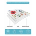 thumbnail image 5 of Quilts Full Size, Colorful Poppies Soft Comforter Bedding Set for Bed, Orange Blue Flowers Leaves Lightweight Quilted Bedspread with Pillow Cover(2 Pieces) for All Season, 78x90 Inch, 5 of 6
