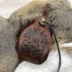 thumbnail image 3 of Bolsa de piel sintética WEIHJMXG medieval monedero portátil con cordón martillo de lobo, 3 of 4