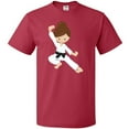 thumbnail image 3 of Inktastic Karate Girl, Cute Girl, Black Belt, Brown Hair T-Shirt, 3 of 5