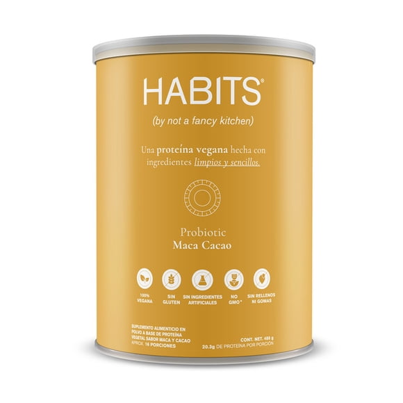 Proteína vegana HABITS Maca Cacao 488g