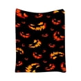 thumbnail image 2 of Fmbmuo Orange Halloween Spooky Pumpkin Throw Blanket , Warm Soft Cozy Decorative , For Sofa Couch Bed Home Holiday Decoration, 2 of 9