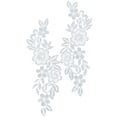 thumbnail image 4 of Par de Apliques de Encaje Sunnimix Accesorios de Manualidad Bricolaje Poliéster Duradero Blanco, 4 of 7