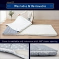 thumbnail image 6 of EMOOR Foldable Hybrid Futon Mattress, High-Resilience Urethane Foam 150N with Washable Padded Cover, Twin, Tatami Floor Sleeping Mat Pad Topper, Gray, 6 of 7