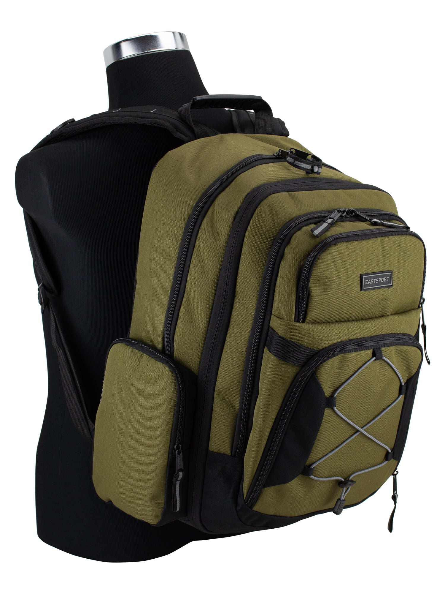 Eastsport Bungee Expandable Backpack, Dark Olive Ripstop