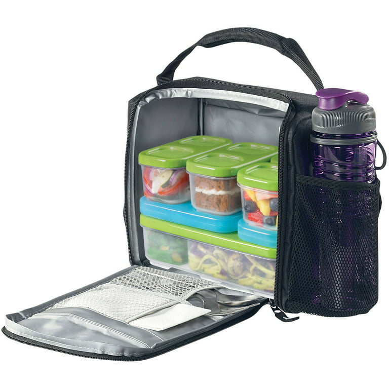 Rubbermaid Lunchbox Insulated Lunch Bag, Medium, Black Etch