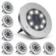 thumbnail image 1 of Luz solar para suelo para exteriores, luz solar de disco para jardín, luz solar LED IP65 a prueba de agua para jardín, patio, césped, camino (paquete de 8), 1 of 3