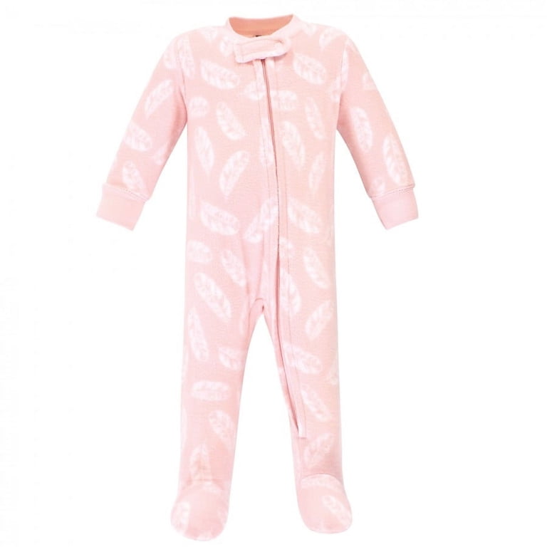 Hudson Baby Infant Girl Fleece Sleep and Play 2-Pack photo 2