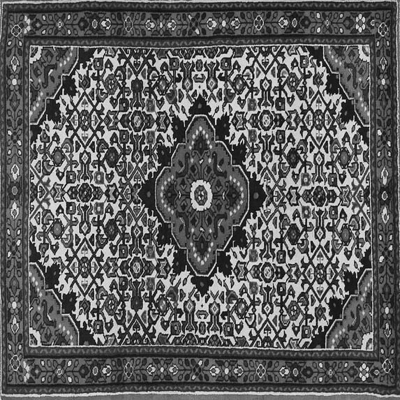Ahgly Company Indoor Square Persian Gray Traditional Area Rugs, 3' Square