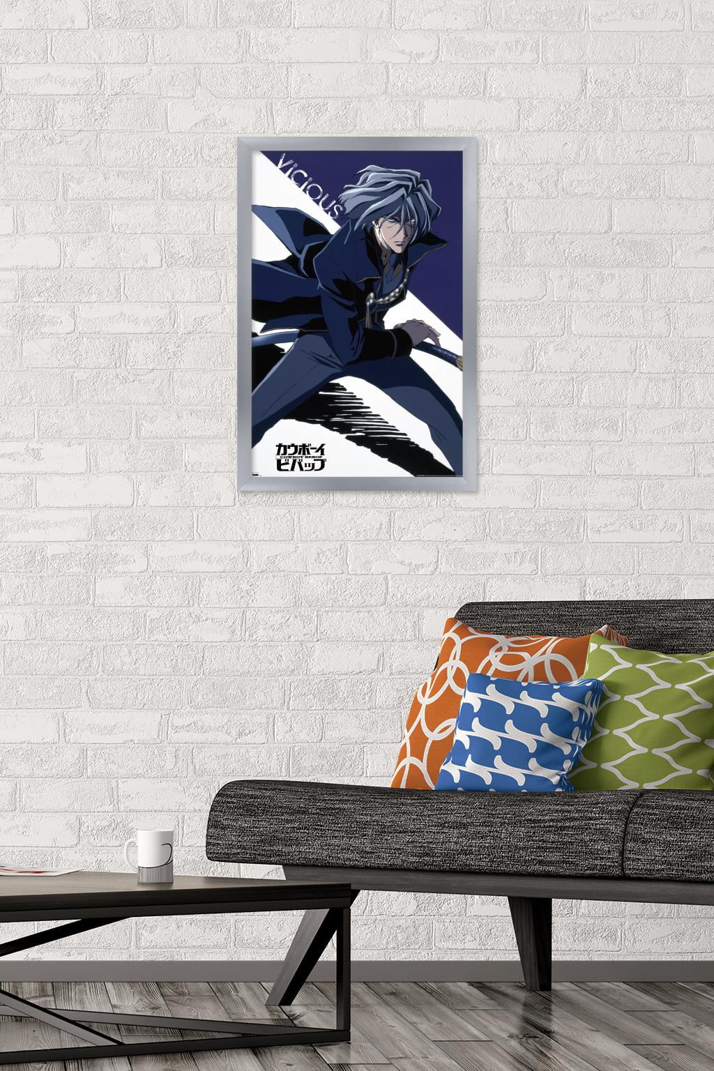 Cowboy Bebop - Vicious Wall Poster, 14.725" x 22.375", Framed