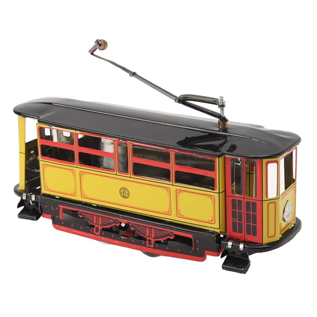 Trolley Waink Up Toys, Tinplate Cool Metal Trolley Windup Juguete Vintage Único para El Hogar