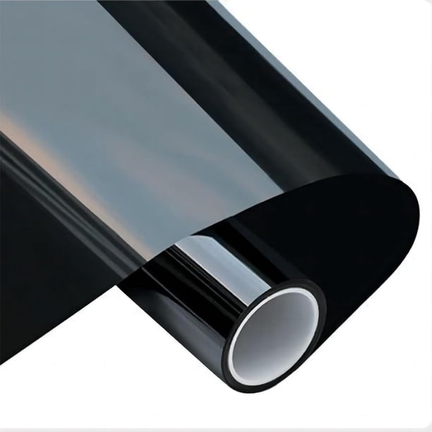 90X600CM Pelicula Privacidad Ventanas, Pelicula Privacidad Ventanas Película de Vidrio,Adherente Estático, Vinil para Ventana Protección UV para Hogar Cocina Oficina(Negro)