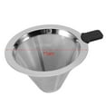 thumbnail image 3 of Xemplaro Stainless Steel Mesh Cone-shaped Coffee Dripper Funnel Filter Tea Strainer Silicone Grip, 3 of 8