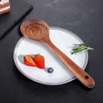 thumbnail image 6 of 2X Teak Wood Spoon Long Handle Spoon Ladle Big Rice Paddle Wooden Cooking Spoon Skimmer Scoop Wooden Kitchen Utensils, 6 of 8