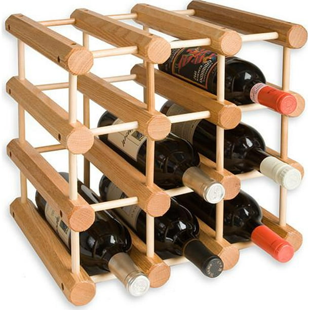 J.K. Adams Natural Wood Wine Rack 12 Bottle