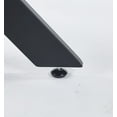 thumbnail image 2 of MAYEERTY Modern Black Dining Table Cross Legs Tempered Glass Top Bold Modern Decor, 2 of 13