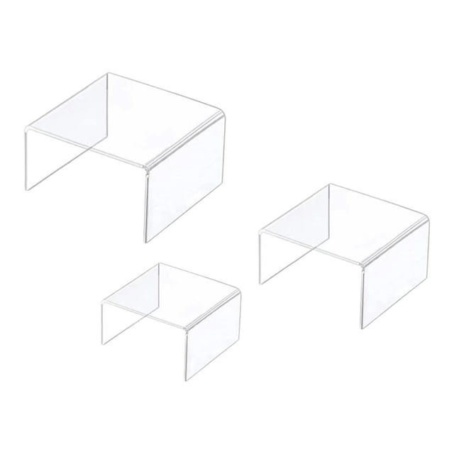 3pcs exhibición acrílico engaño topcakes topeador decoración de espacio de ahorro de espacio de ahorro organizador de perfumes para fiestas minoristas