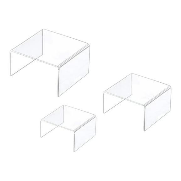 simhoa 3 Pieces Acrylic Display Space Saving for Collectibles Retail Jewelry