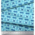 thumbnail image 3 of Soimoi Blue Cotton Duck Fabric Floral Tie-Dye Print Sewing Fabric Yard 44 Inch Wide, 3 of 3
