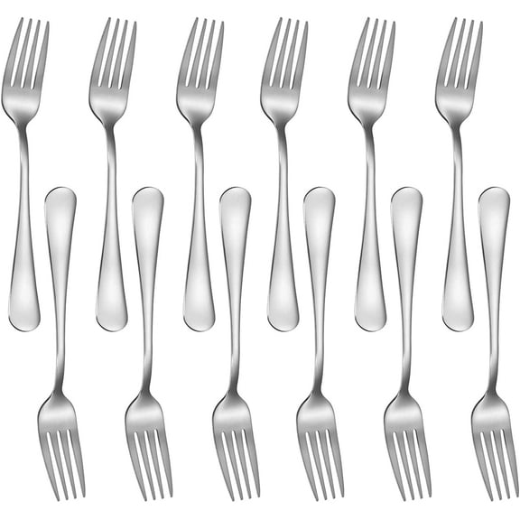 Cibeat Dinner Forks, 12 Pcs 6.7" Forks, Premium Food Grade Stainless Steel Silverware Forks, Table Forks, Flatware Forks, Mirror Finish & Dishwasher Safe, Use for Home, Kitchen or Restaurant