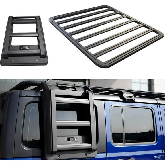Roof Rack Cargo Carrier Luggage Basket Ladders for 2018-2025 Jeep Wrangler JL