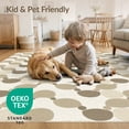 thumbnail image 4 of ODIKA 6'x9' Beige Geometric Tufted Checkered Washable Area Rug Modern Abstract With Influence Ornamental Balanced Non-Slip, Chair-Friendly, for Dining Room, Under Table, Office Décor, 4 of 7