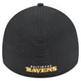 thumbnail image 4 of Men's New Era Black Baltimore Ravens Perforated 39THIRTY Flex Hat, 4 of 5