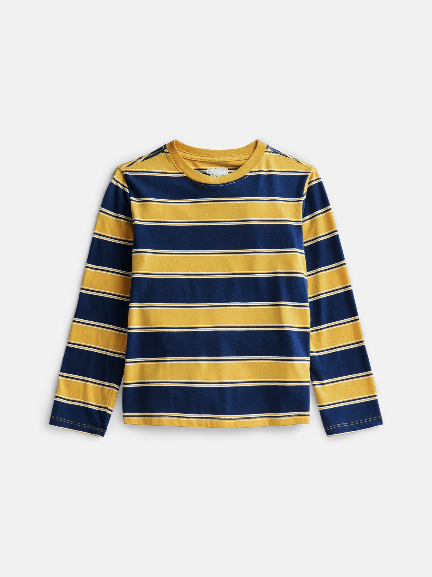Wonder Nation Boys Striped Tee with Long Sleeves, Sizes 4-18