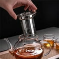 thumbnail image 7 of 400 Ml / 14 Oz Clear Glass Tea Kettle with Removable Stainless Infuser, Heat-Proof Borosilicate Teapot for Loose Leaf, Stovetop Safe, Ergonomic Handle, Gift for Tea Lovers, Kitchen & , 1*Glass Teapot, 7 of 7