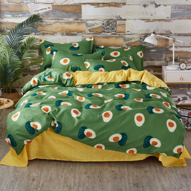 Lovely Cartoon King Size Duvet Cover Set 220x240 Skin Friendly Double Bed Quilt Cover Blanket Comforter Cover and Pillowcase Fivean unisex