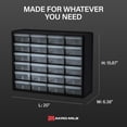 thumbnail image 4 of Akro-Mils 24 Drawer Plastic Storage Organizer Cabinet for Garage Use, Wall Mount, Black, 4 of 10